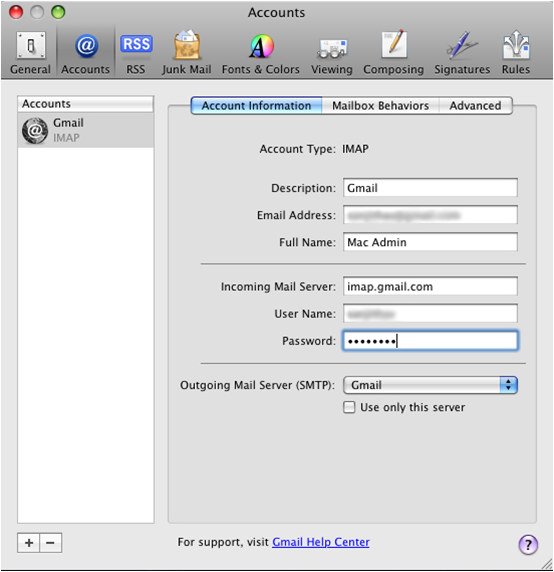 gmail for mac os x